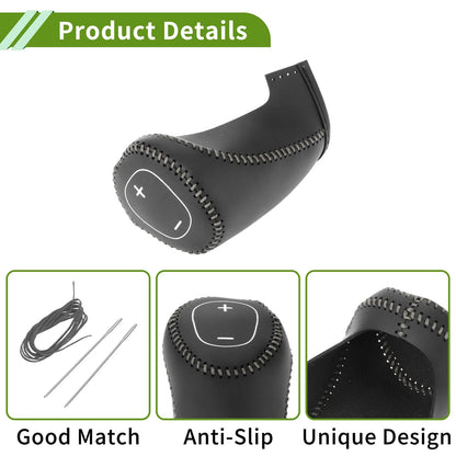 Gear Shift Knob Cover 1 Pc Black Grey for Chevrolet Malibu (2016-2020)