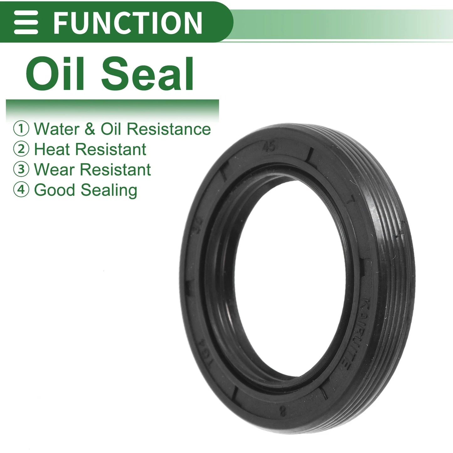 Oil Seal / 30x45x7mm Black 5 Pcs / Lip Seal Ring Rotary Shaft Seal for TG4