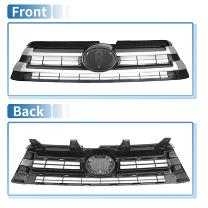 Front Upper Hood Bumper Grille for Toyota Highlander (2017-2019) Black