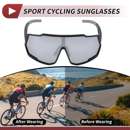 Motorcycle Riding Goggles Black Frame Gray Lens PC Sunglasses for Motorcycle