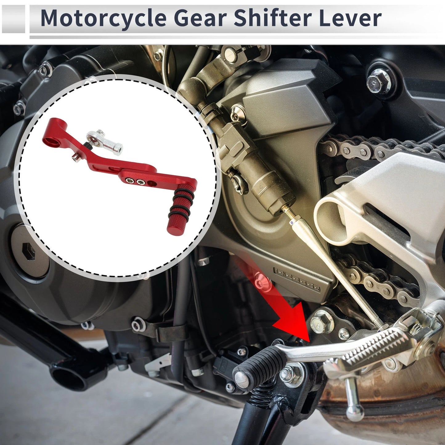 Shifter Lever Red for Honda CBR650R (2019–2022)
