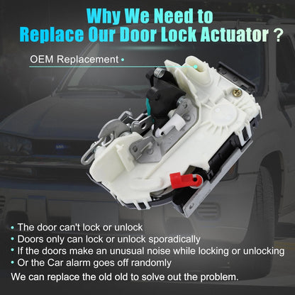 Rear Left Power Door Lock Actuator Motor for Jeep Wrangler JK (2007-2018)