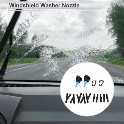 Windshield Washer Nozzle & 5 x Hose Connectors for Jeep (2011-2018)