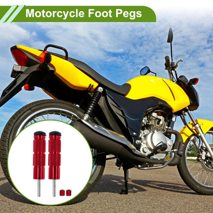 FootPegs 3.5" Red Pedal 1x Set 2x Screws 2x Nuts 2x Washers for Motorcycle