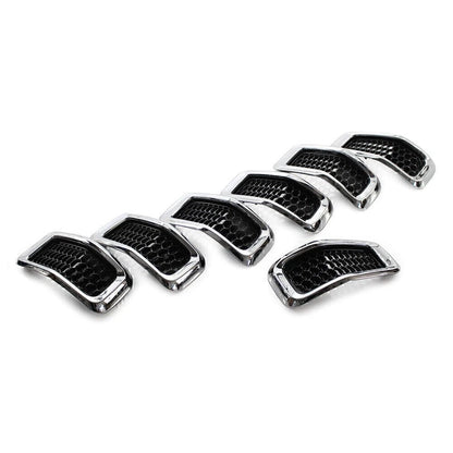 Chrome Honeycomb Grille Inserts Cover Trim for Jeep Cherokee (2014-2018)