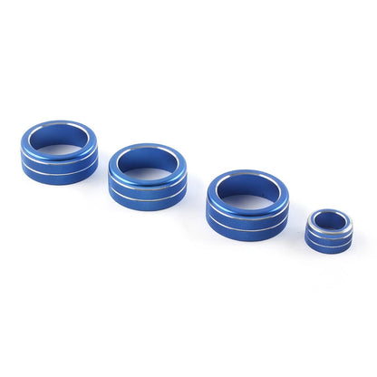 AC Climate Control Knob Ring Cover 4 x Blue for Honda Civic (2022 - )