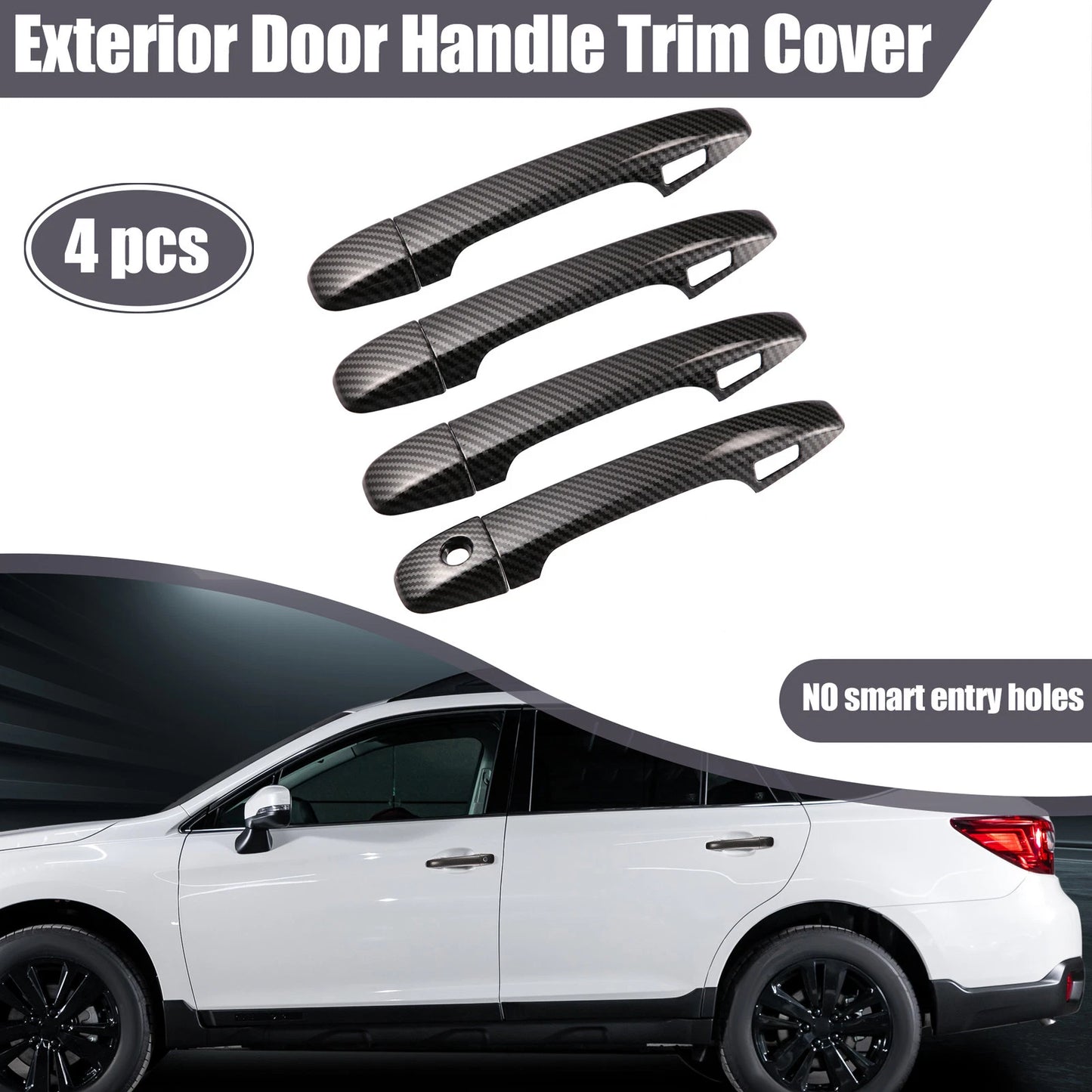 4 x Exterior Door Handle Covers for Subaru Outback Legacy WRX Forester (2015-2022)