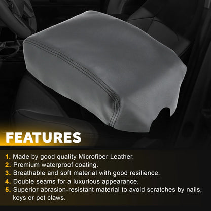 Center Console Lid / Armrest Leather Cover / Toyota 4Runner (2010–2023)