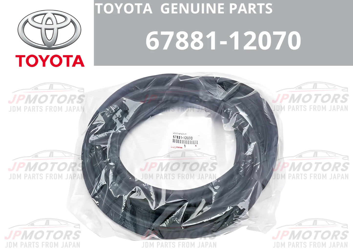 Rear hatch window weather strip seal for Toyota AE86 Levin Trueno (1983–1987)