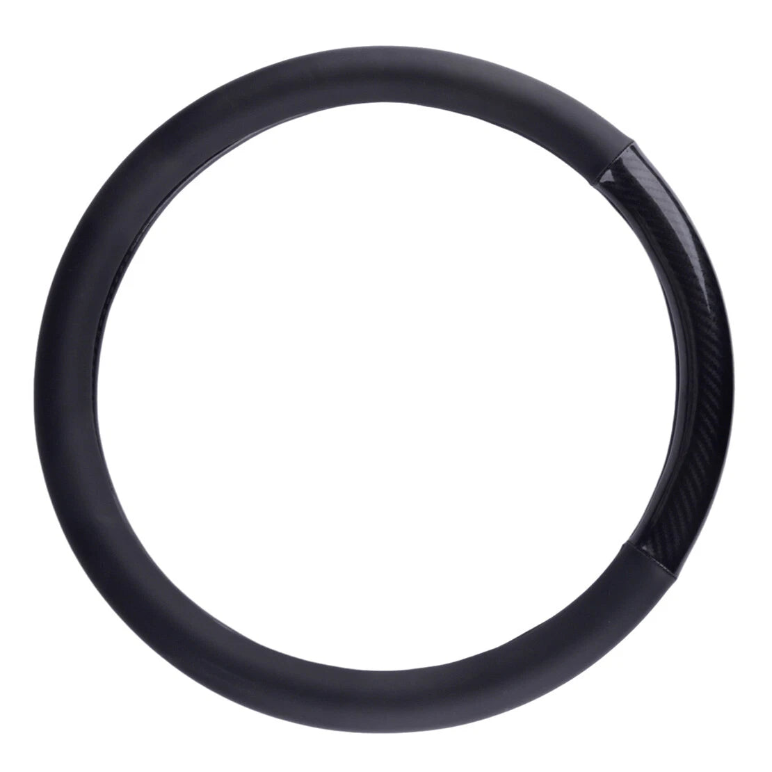 38cm Anti-Slip Carbon Fiber PU Leather Steering Wheel Cover for Car
