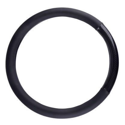 38cm Anti-Slip Carbon Fiber PU Leather Steering Wheel Cover for Car