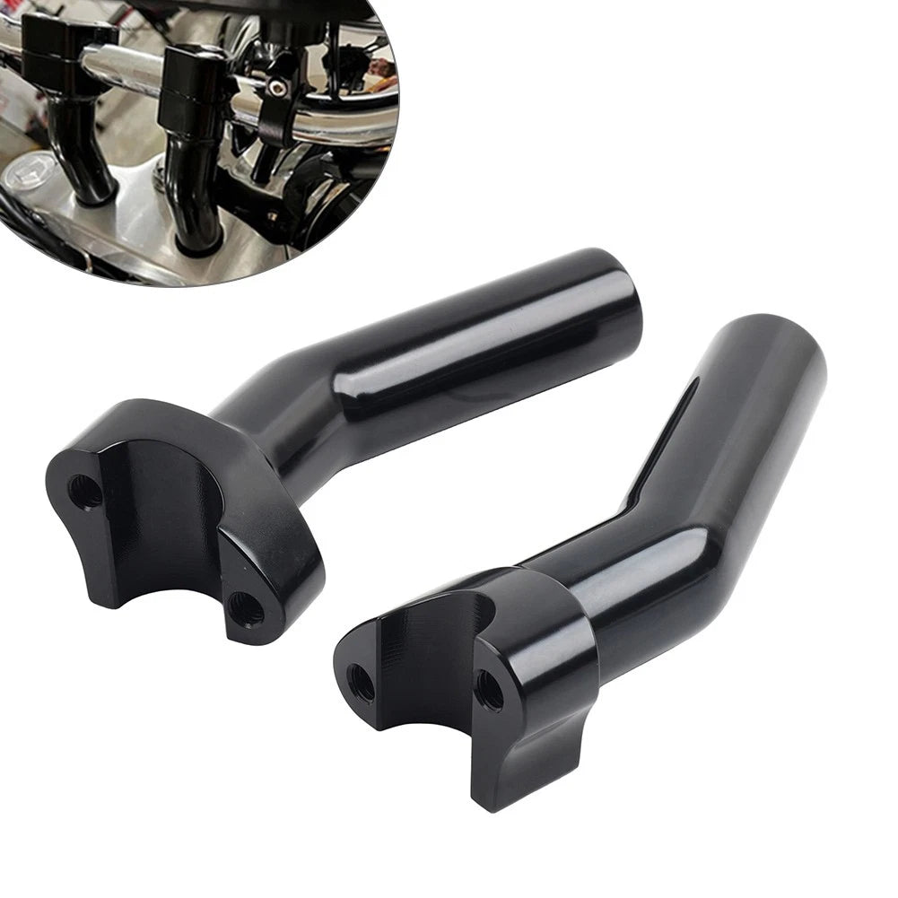 5.5" CNC Pullback Handlebar Risers for Harley Dyna Softail Sportster (2004-2023)