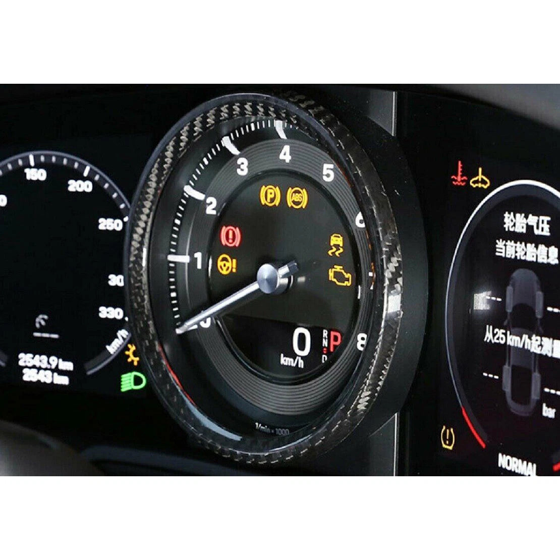 Dashboard Center Meter Ring Cover Trim for Porsche 911 2019-2022