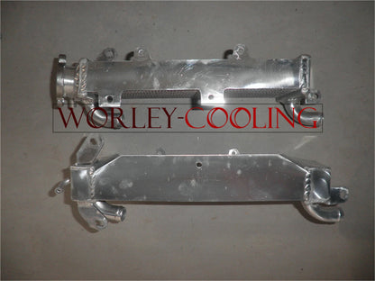Aluminum Radiator + Blue Hose for Husqvarna AE/CR/WR/XC 400/430/500 (1984-87)