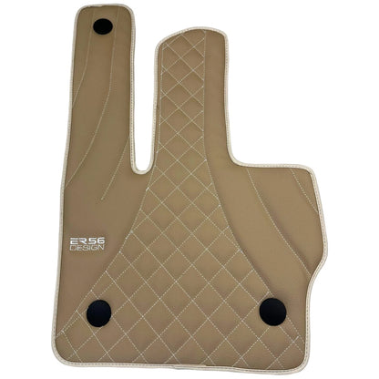 Beige Leather Floor Mats for Mercedes Benz G-Class W463 (2008-2018)