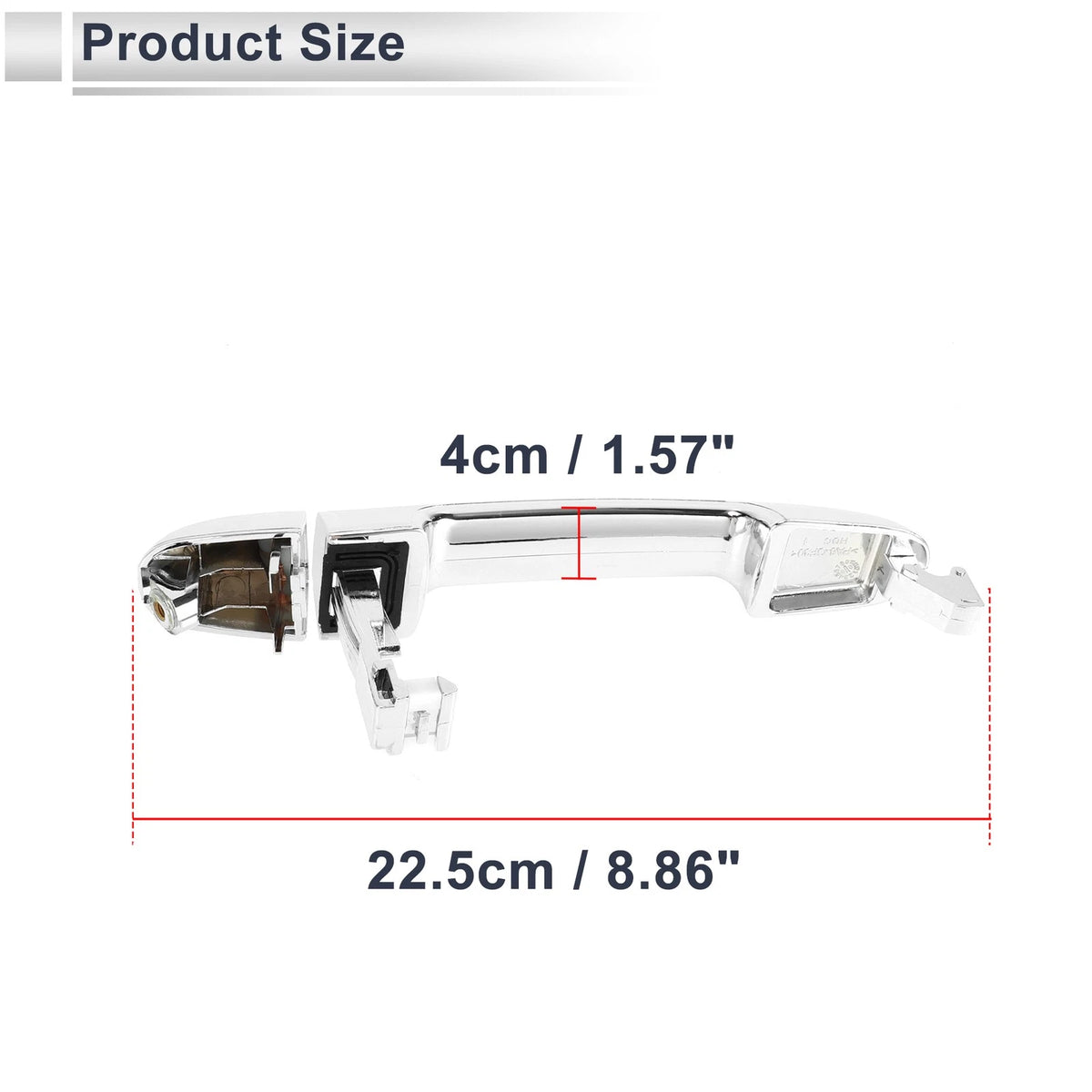 Front Left & Right Car Exterior Door Handles for Hyundai Elantra (2007-2012)