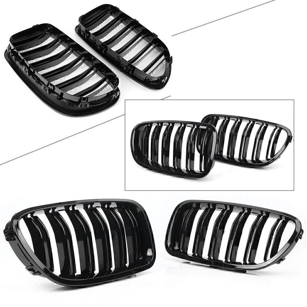 Gloss Black Front Kidney Grille for BMW 5-Series F10 F11 (2010-2016)