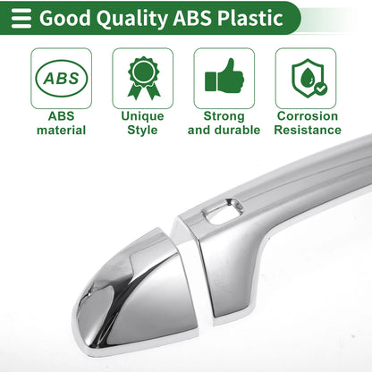 Smart Door Handle Cover Trim for KIA Seltos Forte (2019-2023) Silver Tone