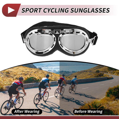 Set 1 Motorcycle Goggles Grey Lens Black Frame Sunglasses for Motorcycle