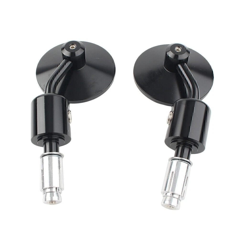 CNC Black 7/8" Round Bar End Mirrors for Universal Motorbike