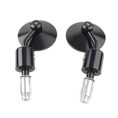 CNC Black 7/8" Round Bar End Mirrors for Universal Motorbike