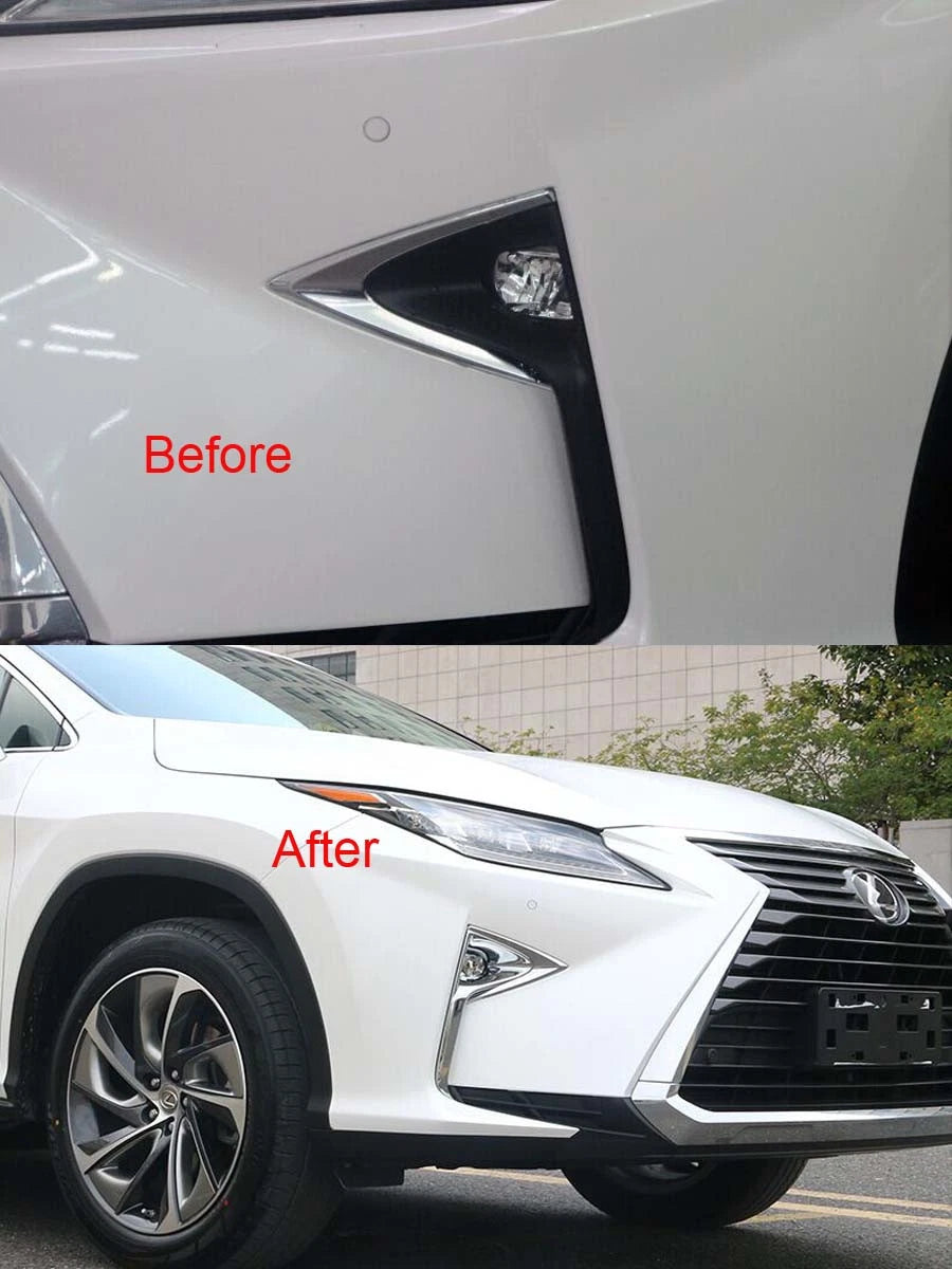 Chrome Front Fog Light Cover Trim for Lexus RX350 RX450h (2016-2019)