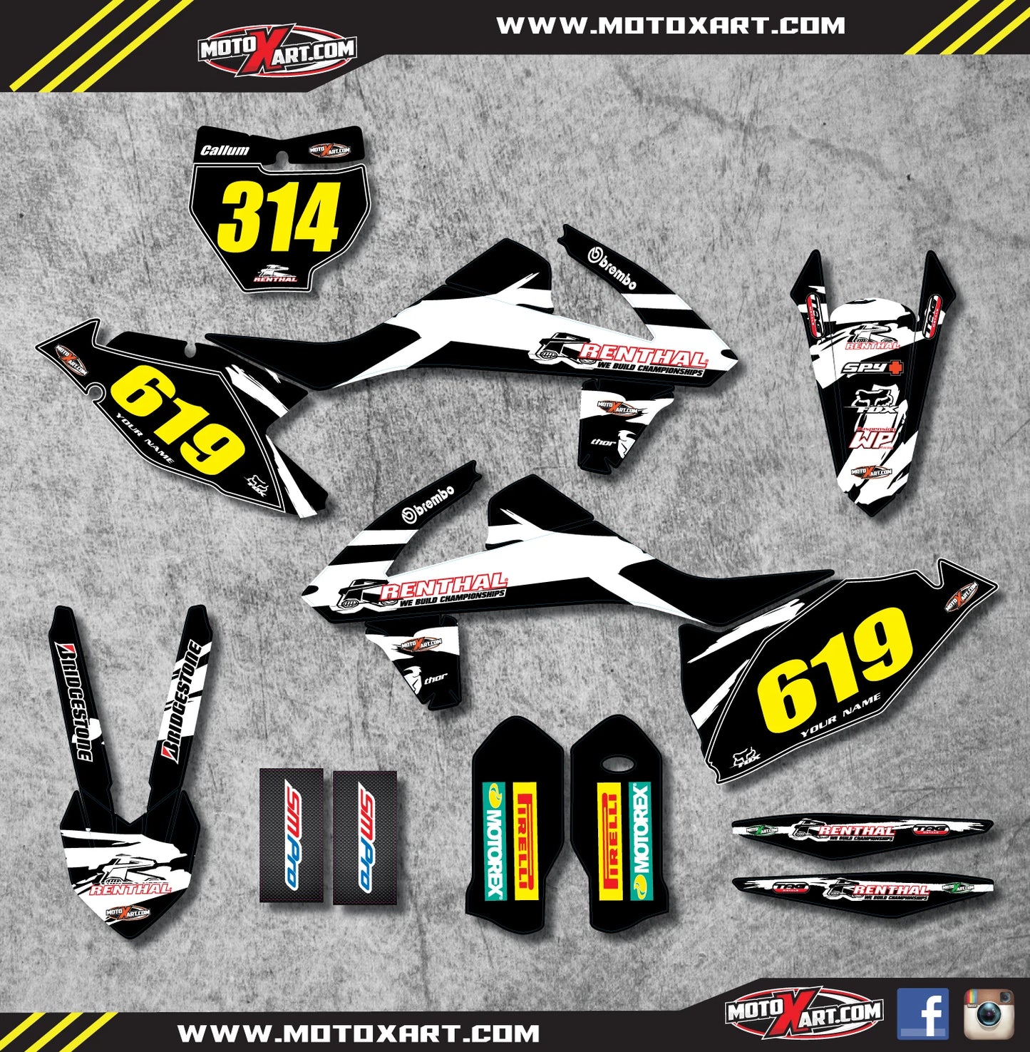Custom Sticker Kit - Safari Style for KTM SX SXF (2016-2017)