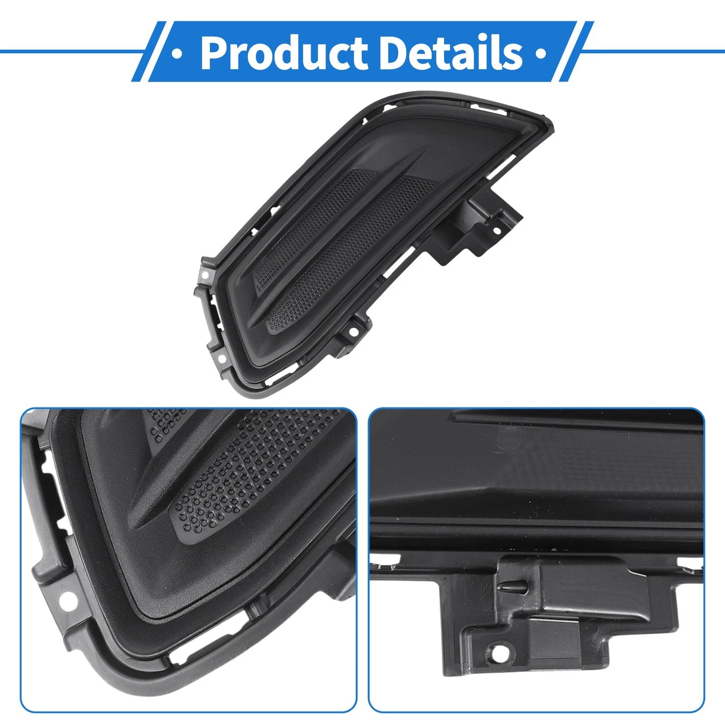 Front Left Fog Light Grill for Ford Fusion (2013-2016) - 1 x ABS