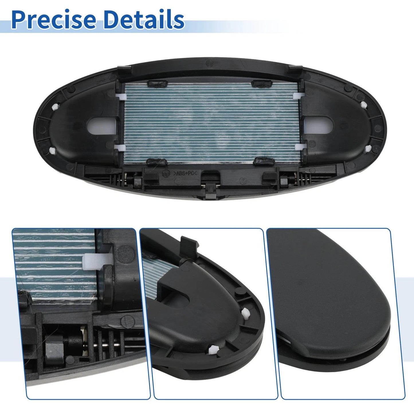 Sun Visor Vanity Mirror Cover for BMW Mini Cooper R55 R56 (2007-2013) Black