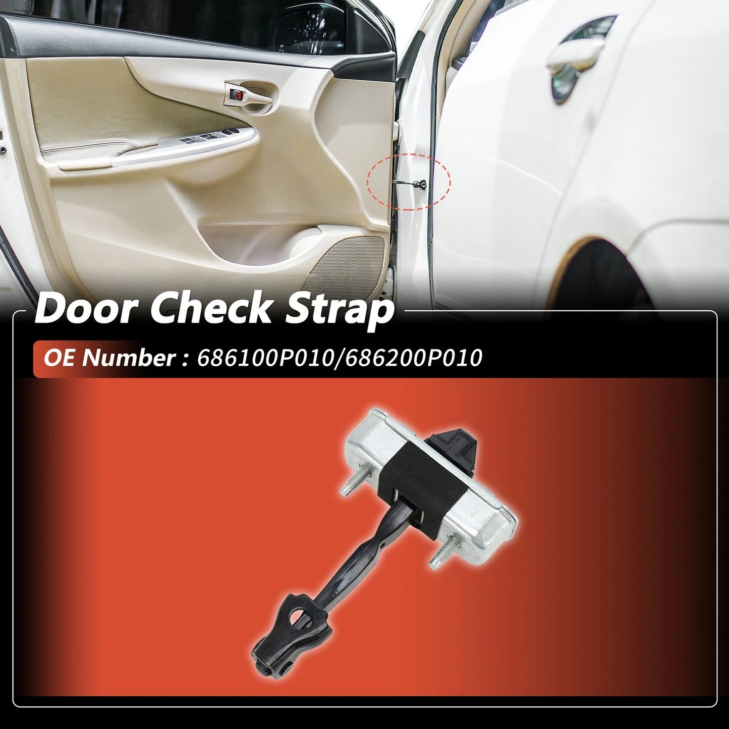 Front Left/Front Right Door Check Strap for Toyota Mark X (2004–2019)