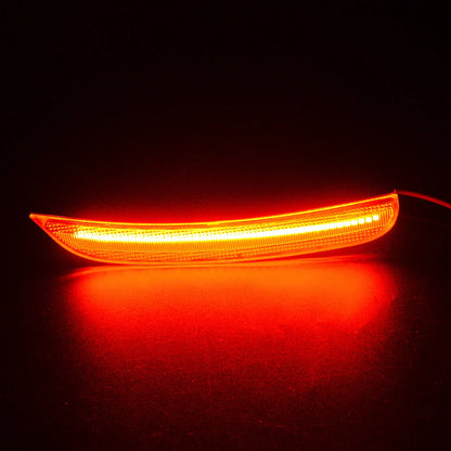 Clear Lens Red LED Front Bumper Side Marker Lights for 2015-2021 Dodge Charger