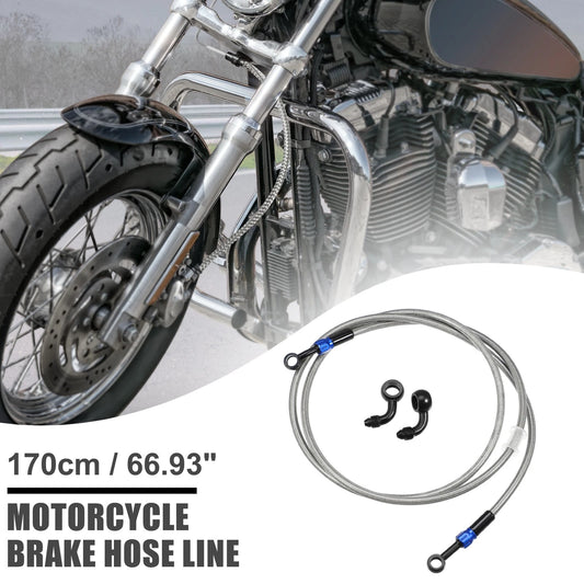 90 Degree Brake Hose 170cm Braided Line Tube for Motorcycle