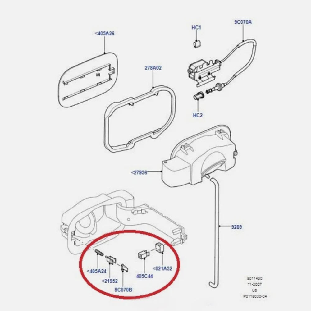 Gas Fuel Door Latch Clip Spring for Land Rover Range Rover Sport (2005-2013)