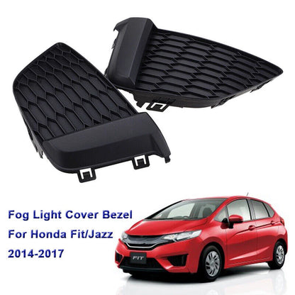 2 x Front Bumper Fog Light Bezel Covers for Honda Fit Jazz (2014-2017)
