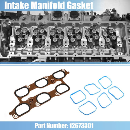 Cylinder Intake Manifold Upper Lower Gasket Set for Buick Chevy