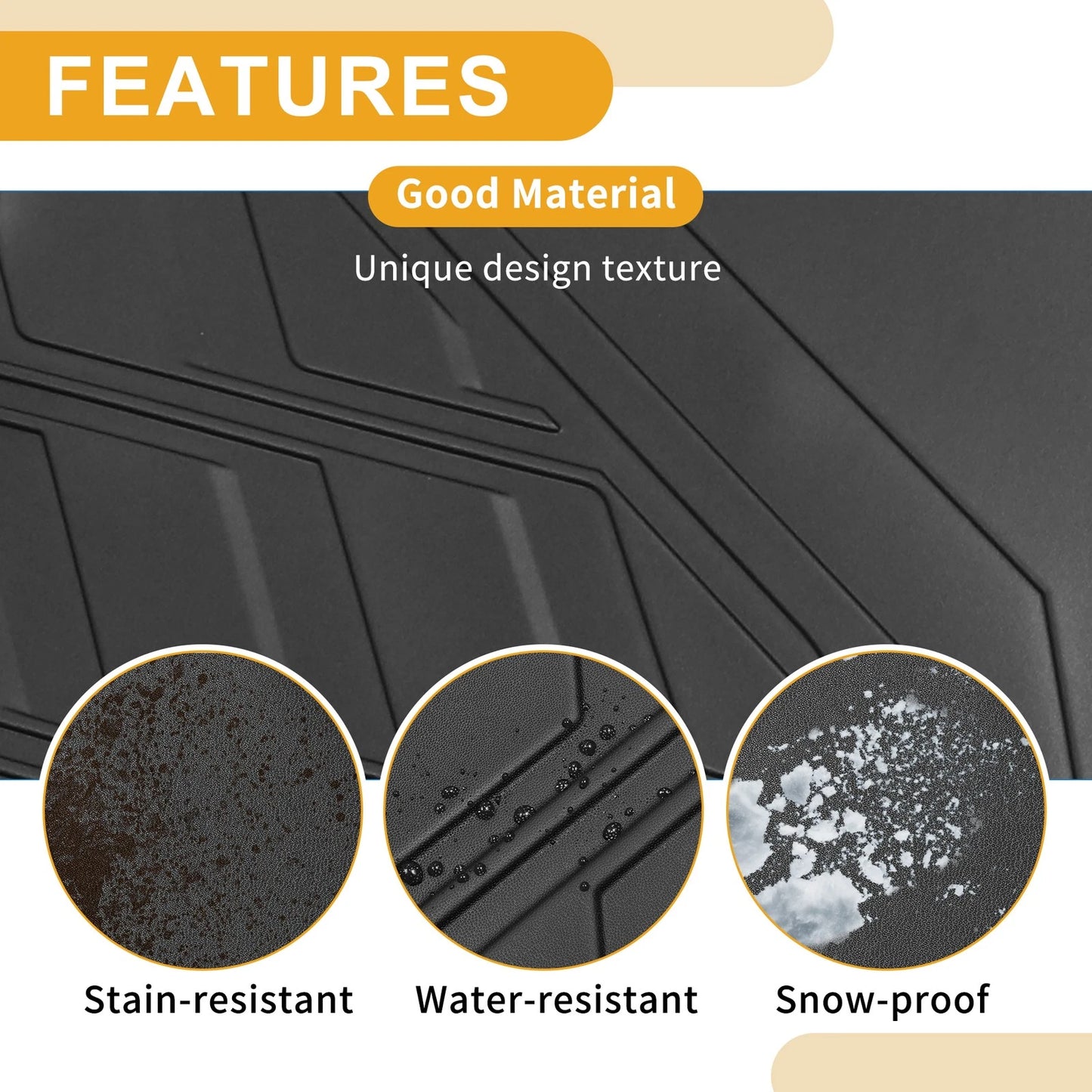 Cargo Liner Rear Boot Mat for Toyota Corolla (2014-2019) Diamond Pattern TPE