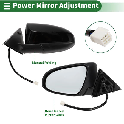 Left Door Mirror Replacement for Toyota Camry