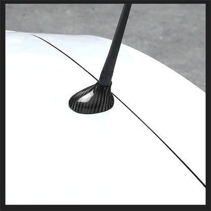 Carbon Fiber Shark Fin Antenna Cover for Fiat 500 Abarth 2010-2015 Black
