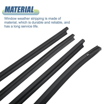 4 x Window Glass Seals for Toyota Hilux SR5/Vigo (2005-2015)