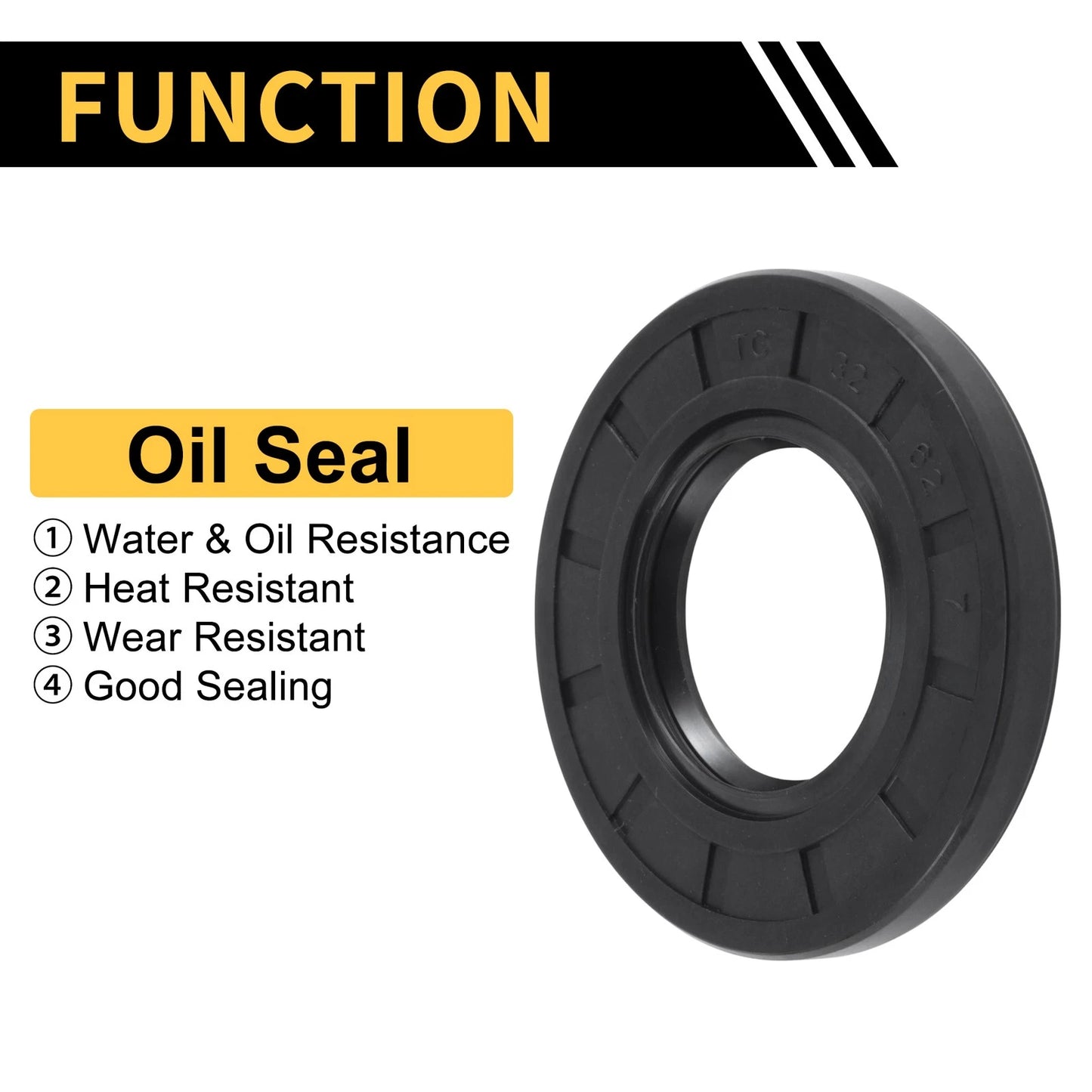 Oil Seal 5 x 32x62x7mm NBR Rubber Rotary Shaft Seal Black