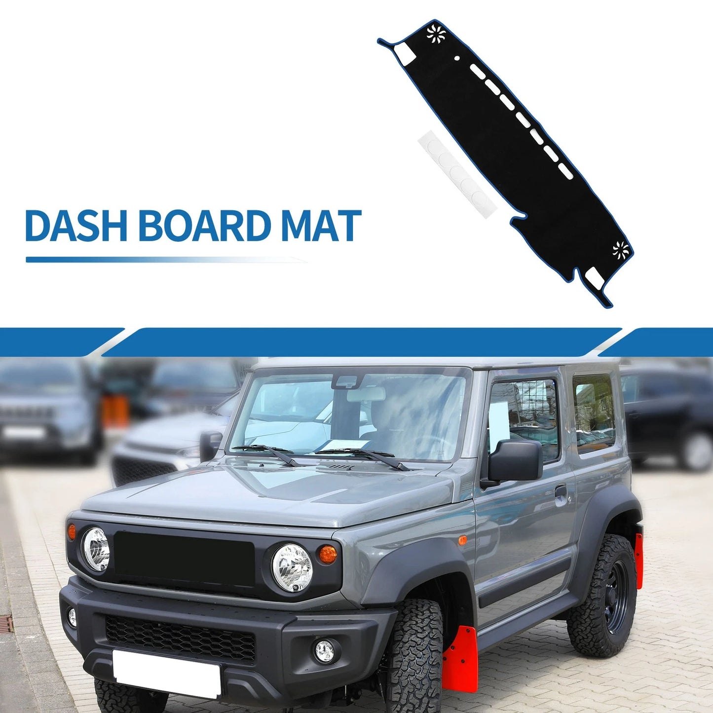 Dashboard Cover Mat for Toyota Highlander 2021-2024 Black Blue
