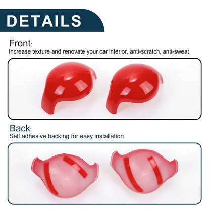 Gear Shift Knob Cover for Ford Mustang 2015-2023 Red Console 1 Set