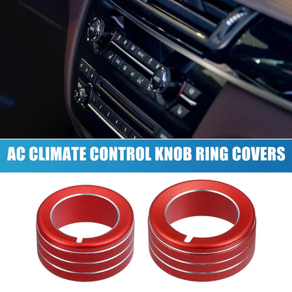 3 x AC Button Ring Knob Cover Trim for Toyota 4Runner (2010–2020)
