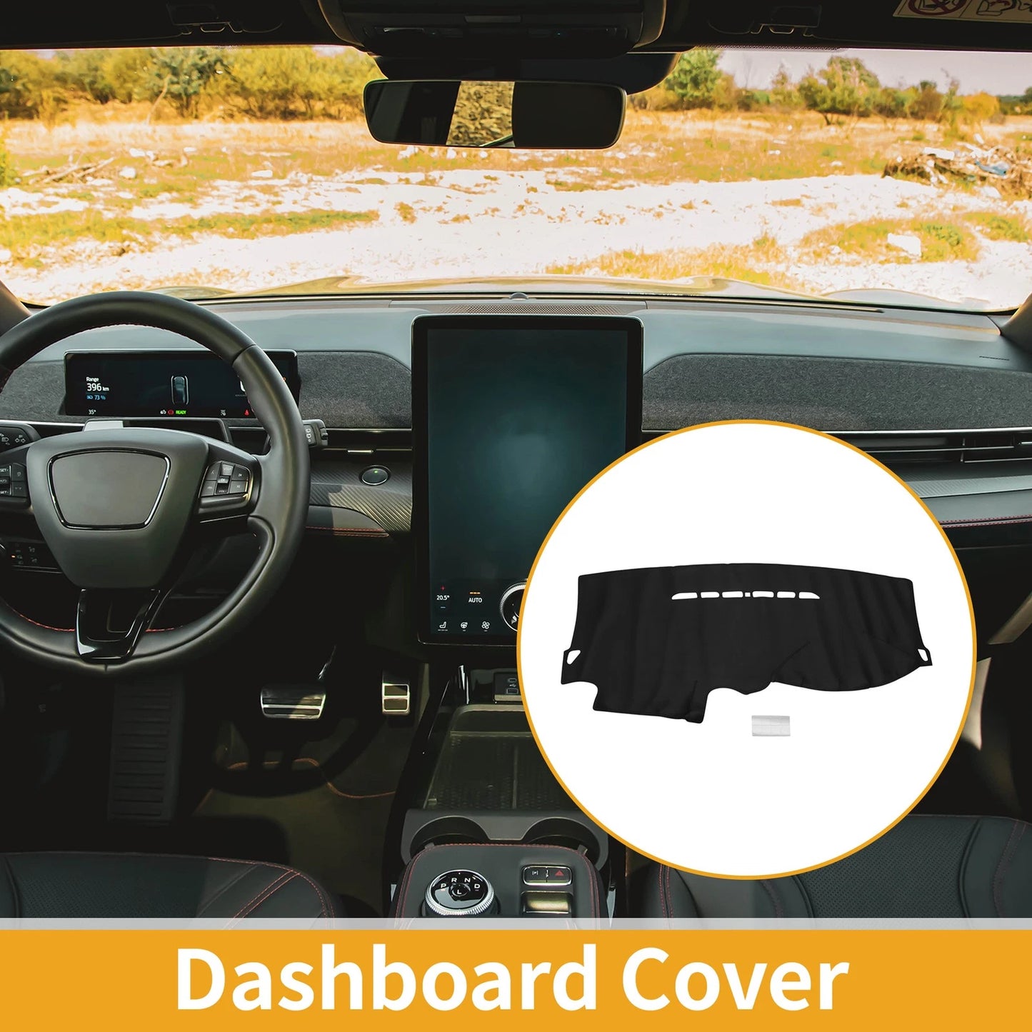 Dashboard Cover Black for Ford Focus MK2 (2005-2011) 1 Pcs Anti-Slip