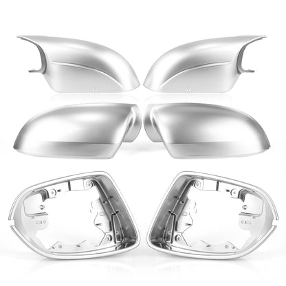 6 x Rearview Mirror Cover Caps for Audi A8 D4 (2010-2017) Silver