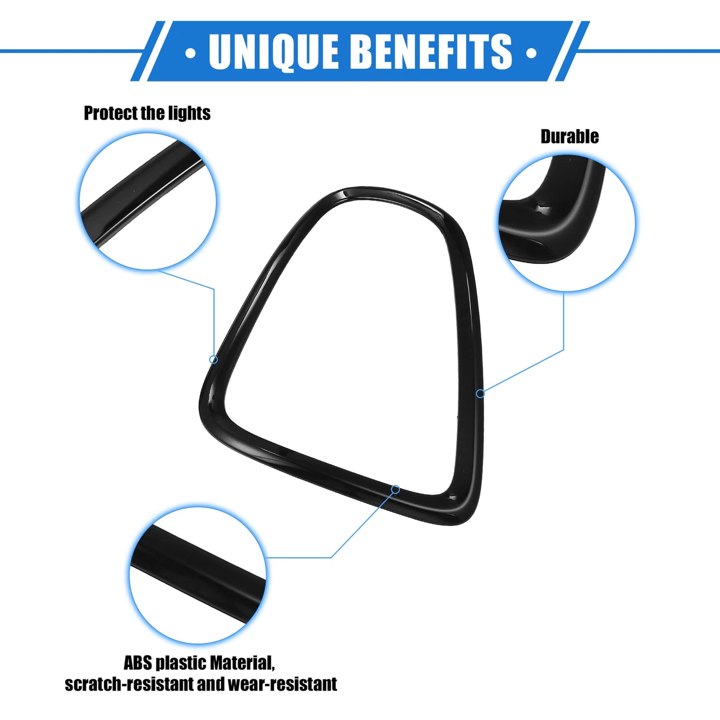 Taillight Trim Rings for Mini Cooper R58 Coupe S Clubman (2008-2015) Black