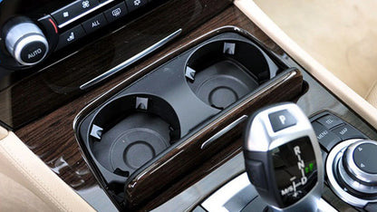 1x Black Cup Holder Outer Cover for BMW 7 Series F01 F02 F04 (2008-2015)