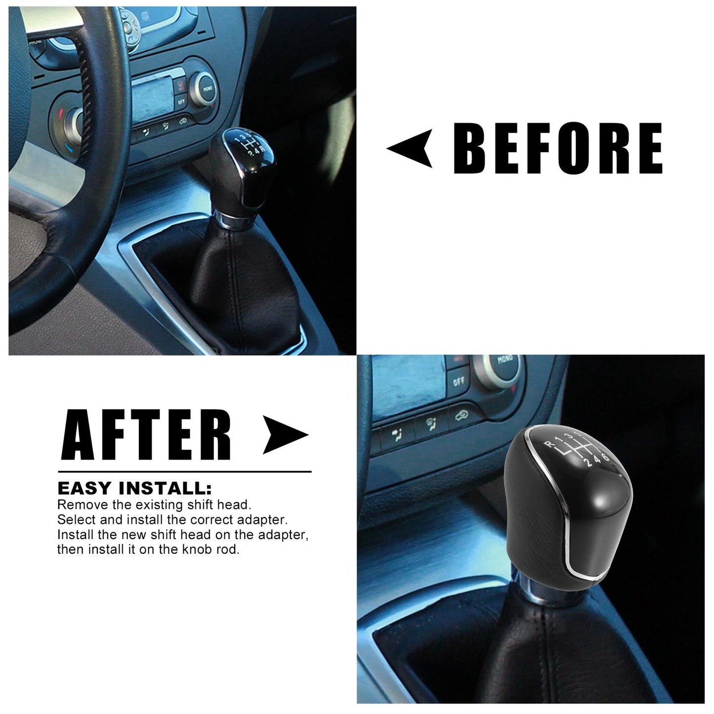 Gear Shift Knob for Ford Focus (2005-2012) - Manual Stick Handle, 1 x Item