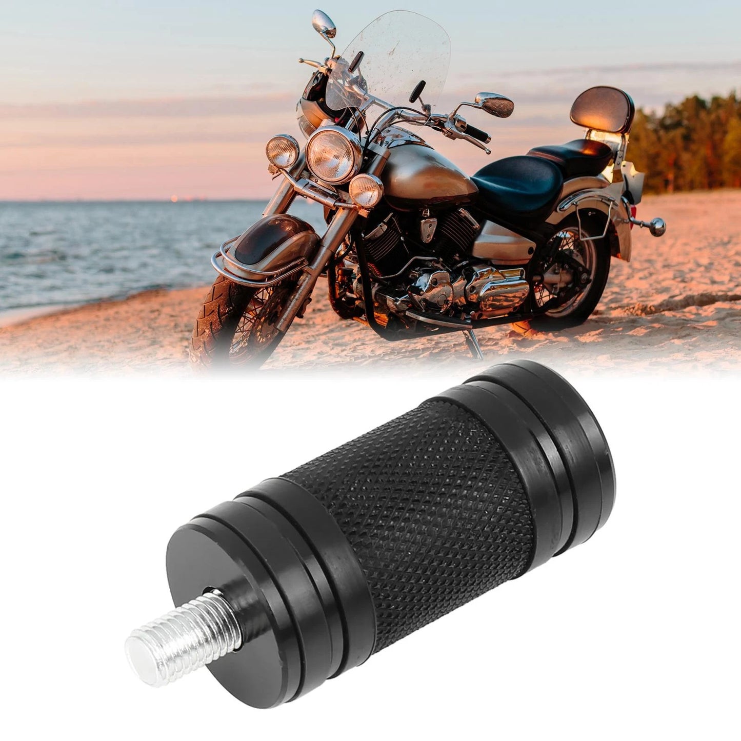 M8 x 1.25 Billet Knurled Burst Shift Peg for Harley Davidson Touring