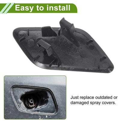 Left Washer Nozzle Cover Cap for Porsche Cayenne 92A Black